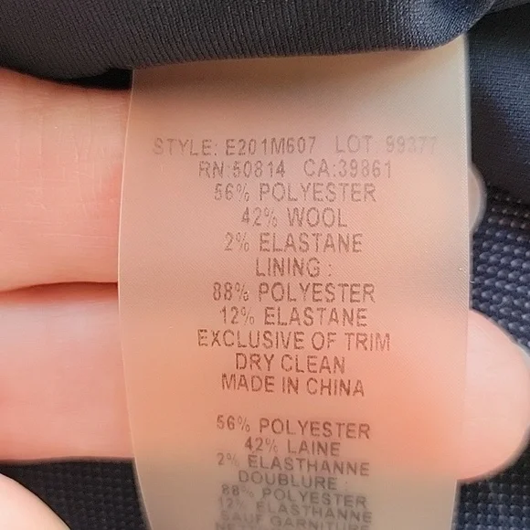 Elie Tahari Emory Wool Sheath Dress Grayed Navy Size 4 - Picture 15 of 15